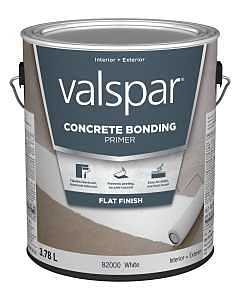 Valspar 124.0082000.007 Concrete Bonding Primer, Liquid, White, 1 gal Can