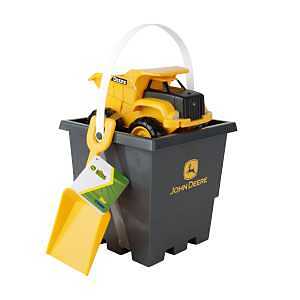 John Deere Toys 47616 Construction Sandbox Set, 18 Months and Up, Black/Yellow