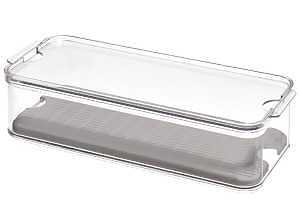 iDESIGN Crisp Produce 71343 Fridge Bin, 15.72 in L, 6.32 in W, 3.76 in H, Plastic, Clear