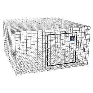 Pet Lodge AH2424 Rabbit Hutch, 24 in W, 24 in D, 16 in H, Steel/Vinyl, Galvanized