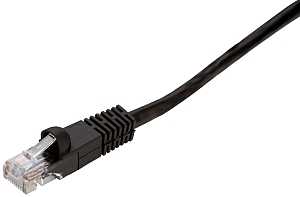 AmerTac PN10256EB Network Cable, 25 ft L, Cat6 Category Rating, RJ45, Black Sheath
