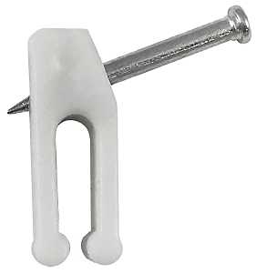 AmerTac TM1020NAFW Cable Staple Nail, Plastic, White