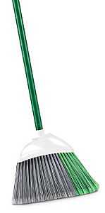 Libman Precision Angle Series 201 Broom, 11 in Sweep Face, 5 in L Trim, Pet Bristle, 53 in L, Steel