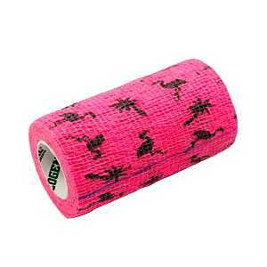 SyrFlex TA3400PINP-4PK Cohesive Flexible Bandage, 5 yd L, 4 in W, Fabric Bandage, Pink