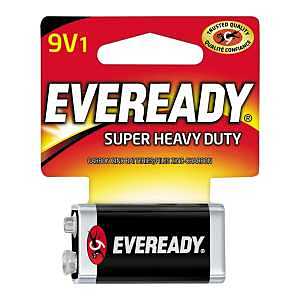 Eveready Gold 1222SW Battery, 9 V Battery, 400 mAh, Zinc, Manganese Dioxide