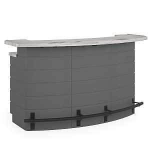 Suncast Backyard Oasis BMEB2000 Entertaining Bar, 150 lb Seating, Plastic Table