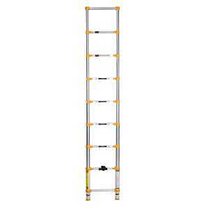 Xtend+Climb Home Series 750P Telescoping Ladder, 12-1/2 ft Max Reach H, 9-Step, 250 lb, 1-1/2 in D Step, Aluminum