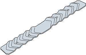 Simpson Strong-Tie BT BTB Brick Tie, 6-9/16 in L, 7/8 in W, Steel, Galvanized