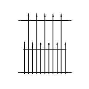 Nuvo Iron TEQF1 Tiger Eye Double Panel, 29 in H, Metal, Black