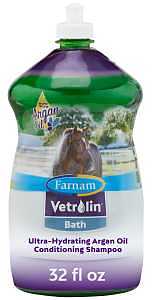 Farnam Vetrolin 100543873 Ultra-Hydrating Conditioning Shampoo, Liquid, Green, Pleasant, 32 oz Bottle