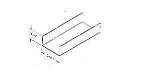 Bailey 2-1/2IN X 10' 25G Metal Track, 2-1/2 in W, 10 ft H, Steel, Galvanized