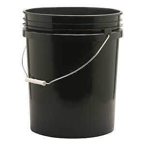 Leaktite 005G01BK120 Pail, 5 gal, Plastic, Black