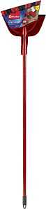 O-Cedar PowerCorner 158610 Angle Broom with Dust Pan, 12 in Sweep Face, Plastic Bristle, Black Bristle, 55 in L