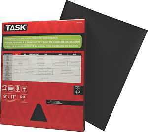 Task WDO4120 Sandpaper, 11 in L, 9 in W, Fine, 120 Grit, Silicon Carbide Abrasive