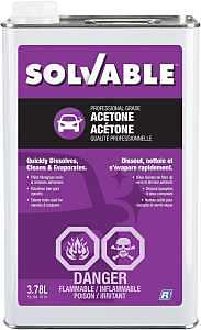 Solvable 53-264 Acetone, Liquid, Pungent, 3.78 L
