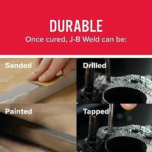 J-B Weld 50165 Epoxy Adhesive, Black Part A/White Part B, Paste, 25 mL, Syringe