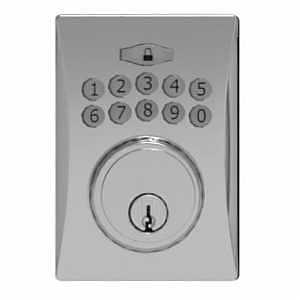 Taymor Centinel 1 34-FV5010SN Digital Deadbolt, 3 Grade, Code, Keyed Key, Satin Nickel, 2-3/8 to 2-3/4 in Backset