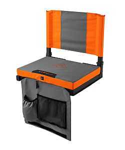 Thaw THA-BOD-1001 Heated Stadium Seat, 14-1/2 in W, 17.72 in H, Black/Orange Seat