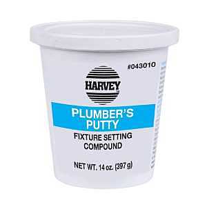 Harvey 43010 Plumbers Putty, Solid, Off-White, 14 oz Can