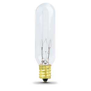 Feit Electric BP15T6-130 Incandescent Bulb, 15 W, T6 Lamp, E12 Candelabra Lamp Base, 80 Lumens, 2700 K Color Temp