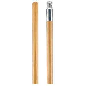 Libman 602 Handle, 60 In Length, 1 In Diameter, Zinc Thread, Wood, Natural Finish