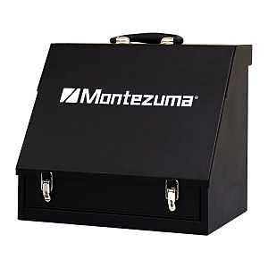 Montezuma Shopbox SB150B Portable Toolbox, 575 cu-in, Steel, Black, 13.19 in H x 15.35 in W x 10.4 in D Outside