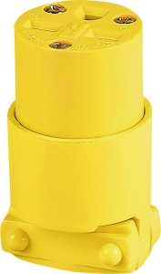 Eaton 4227-BOX Electrical Connector, 2-Pole, 15 A, 250 V, Screw, NEMA: NEMA 6-15, Yellow