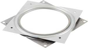Shepherd Hardware 9548 Series Lazy Susan Turntable, 6 in Dia, Square, 500 lb, Metal Shelf, Zinc