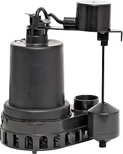 Superior Pump 92372 Sump Pump, 48 gpm, 4.1 A, 120 V, 0.33 hp, 1-1/2 in Outlet, Thermoplastic