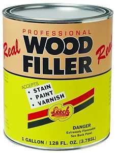 Leech Adhesives LWF-73 Wood Filler, Liquid, Solvent, Natural, 1 gal Can