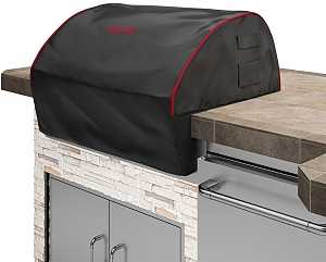 Bull 56006 Grill Head Cover, 38 in W, Polyester, Black/Red