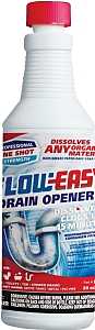 Flow-Easy FE16C Drain Opener, Liquid, Brown, 1 pt, Bottle