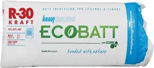 Knauf Insulation B17E R30K Insulation, 48 in L, 24 in W, R30 R-Value, Fiberglass, Natural Brown