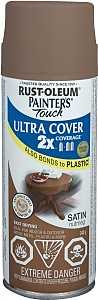Painter's Touch Ultra Cover 268417 Enamel Spray Paint, Satin, Nutmeg, 340 g