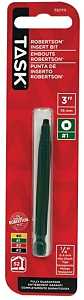 TASK T67711 Screwdriver Bit, #1 Drive, 3 in L, Steel