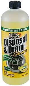 Instant Power 1501 Disposal and Drain Cleaner, 1 L, Liquid, Lemon, Yellow