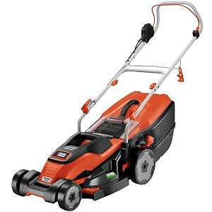 Black+Decker BEMW472BH Electric Lawn Mower, 10 A, 120 V, 15 in W Cutting, Winged Blade