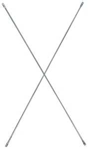 Metaltech M-MC48120 Cross Brace, Galvanized