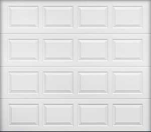 Wayne Dalton 9100 Garage Door, 9 ft W Door, 7 ft H Door, Steel Door, White