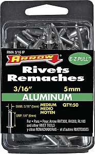 Arrow RMA3/16IP Pop Rivet, Medium, 1/4 in L, Aluminum