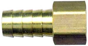 Fairview 126-4B Hose Coupling, 1/4 in, Hose Barb x Female Pipe, Brass