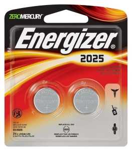 Energizer 2025BP-2N Coin Cell Battery, 3 V Battery, 163 mAh, Lithium-Ion