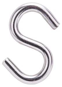 ProSource LR379 S-Hook, 289 lb Working Load, 19/64 in Dia Wire, Stainless Steel, Stainless Steel