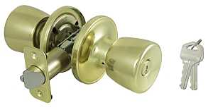 ProSource TS700BRA4V Entry Knob, Polished Brass Finish, K3, KW1 Keyway, 3 Grade