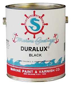 Duralux M722-1 Marine Enamel, High-Gloss, Black, 1 gal Can