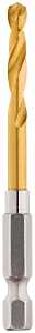 Milwaukee SHOCKWAVE 48-89-4609 Impact Drill Bit, 3/16 in Dia, 3 in OAL, Twist Flute, 1/4 in Dia Shank, Hex Shank