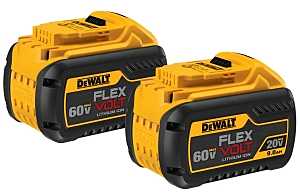 DEWALT DCB609-2 Rechargeable Battery Pack, 20/60 V Battery, 9 Ah, 2/PK