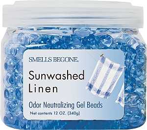 Smells Begone 52012 Odor Neutralizing Gel, 12 oz, Jar, Sunwashed Linen, 450 sq-ft Coverage Area