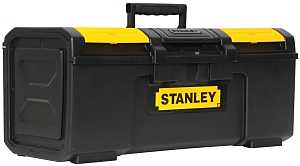 STANLEY STST24410 Tool Box, 61 lb, Plastic, Black/Yellow, 24 in L Outside, 3-Compartment