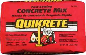 Quikrete 1004-50 Fast-Setting Concrete Mix, Gray/Gray-Brown, Granular, 50 lb Bag